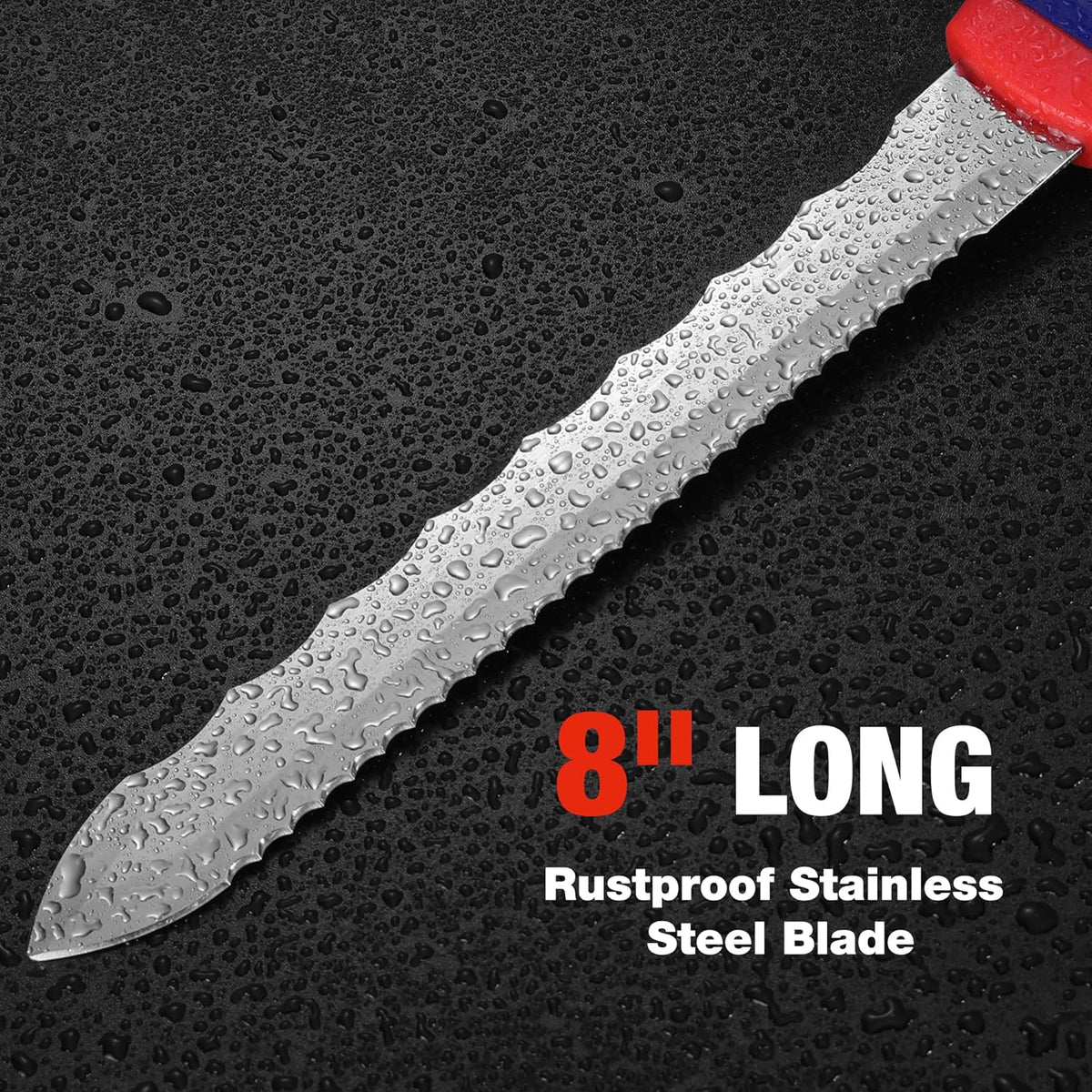 8-inch insulation cutting knife with rustproof stainless steel serrated blade