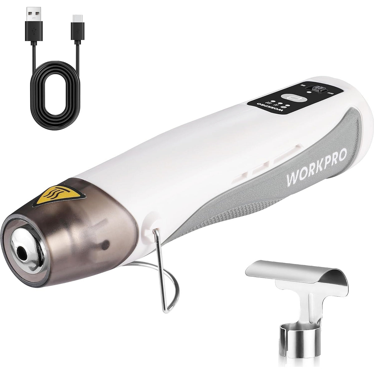 WORKPRO 7.2V Mini Cordless Heat Gun, innovation quality high-quality white and silver with secure durable control