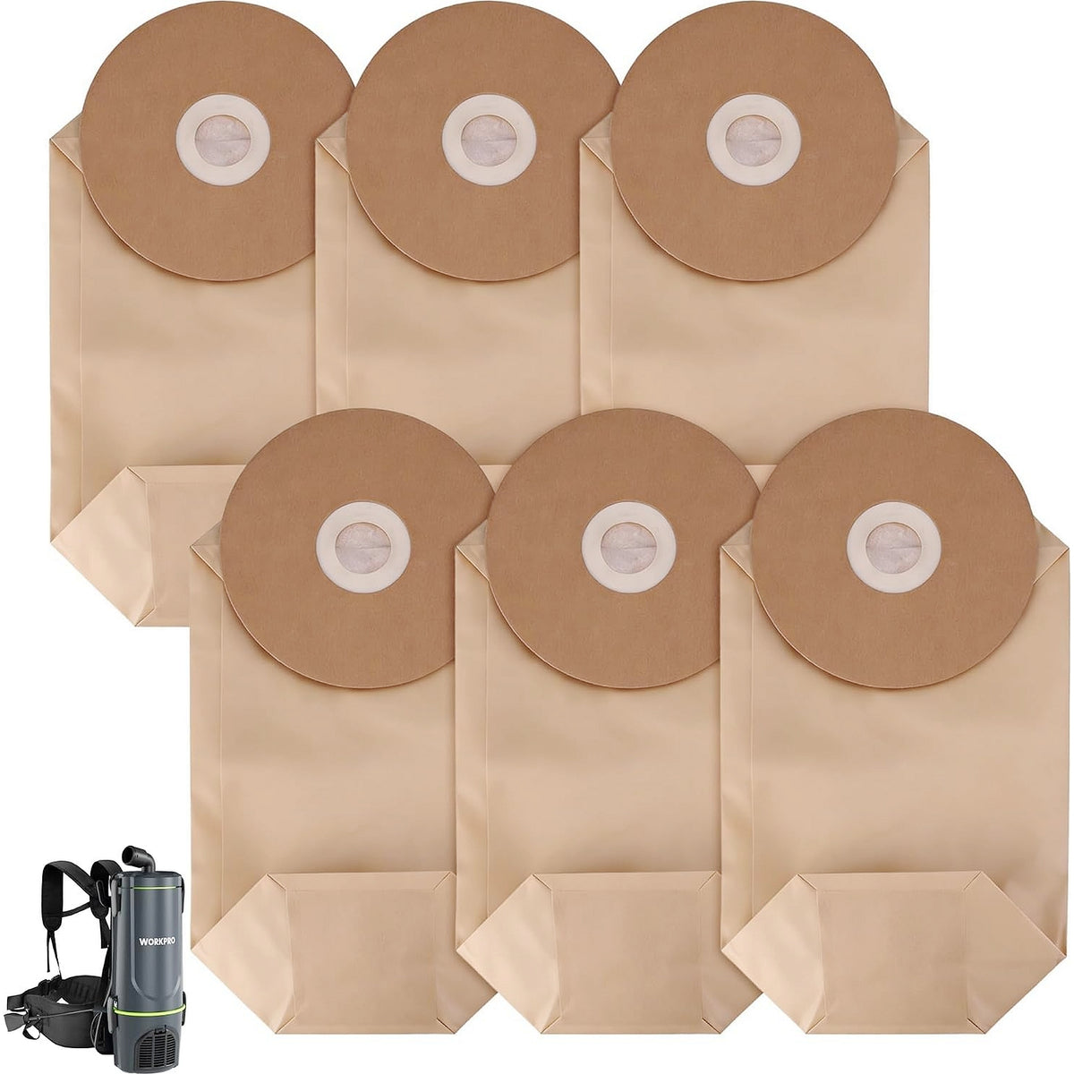 WORKPRO 6PCS Replacement Dust Collection Bags, innovation quality high-quality durable secure convenient