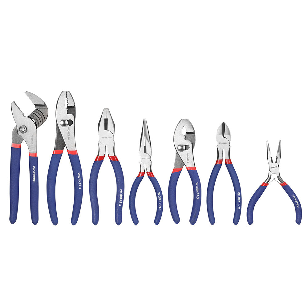 WORKPRO 7 Pcs Multifunction Pliers Set with Walmart brand, innovation quality and durable heat-treated tips