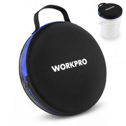 Workpro 3 and 5 gallon bucket seat in black with 600D Oxford fabric cover, supporting up to 400 lb.