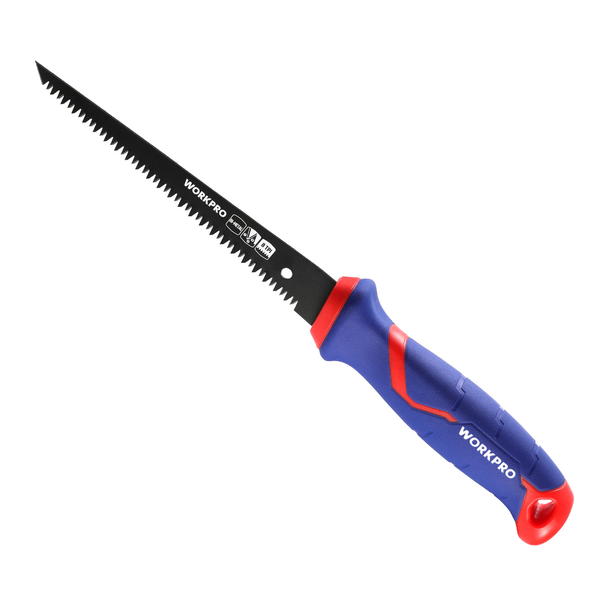 WORKPRO Drywall Saw 6 inch hand saw with 8 TPI bi-metal blade, innovation quality and durable secure grip