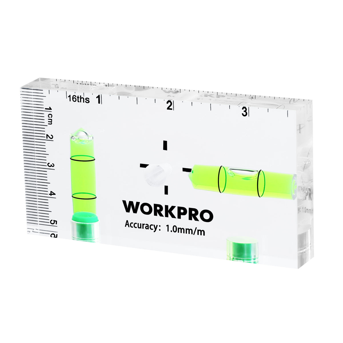WORKPRO Small Level 3-34 inch mini level tool with green acrylic bubbles for picture hanging, innovation quality secure