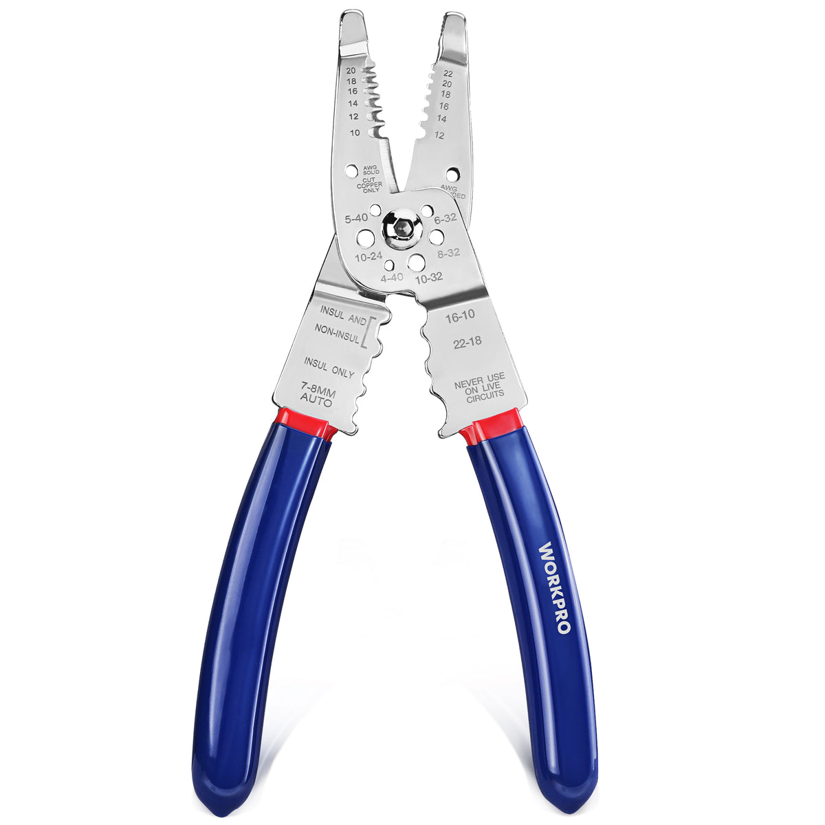 WORKPRO wire strippers cutter with stainless steel jaws, innovation quality and durable secure convenience