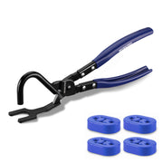 WORKPRO Exhaust Hanger Removal Tool with 4 rubber hangers, blue innovation and secure grip pliers