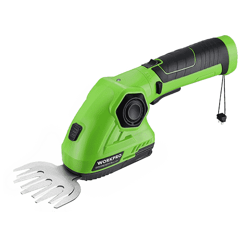 Green handheld power tool with innovation and quality features, secure grip and durable motor, with gloves