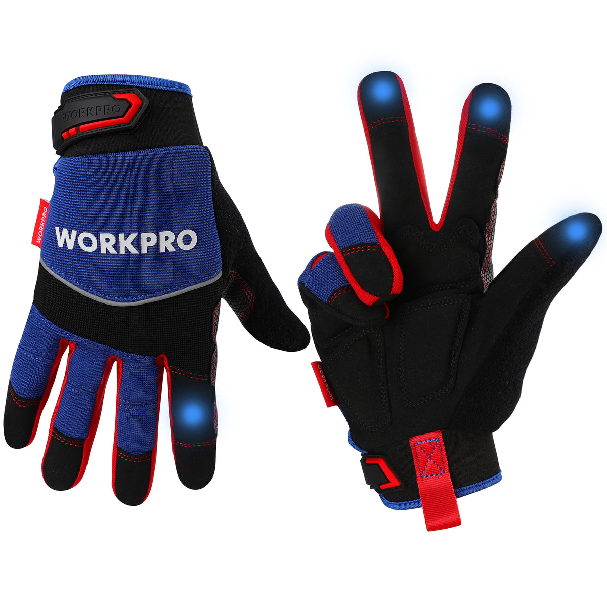WORKPRO safety work gloves in blue and black with innovation quality high-quality durable secure grip