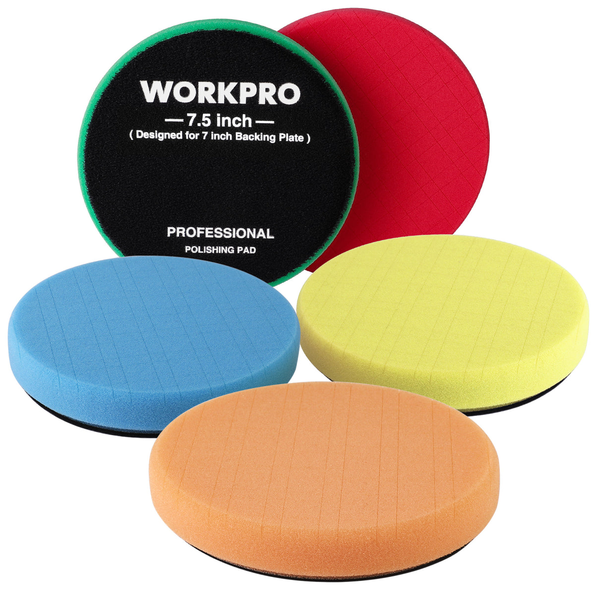 WORKPRO 7.5 inch buffing sponge pads set for car polishing, innovation quality high-quality secure durable