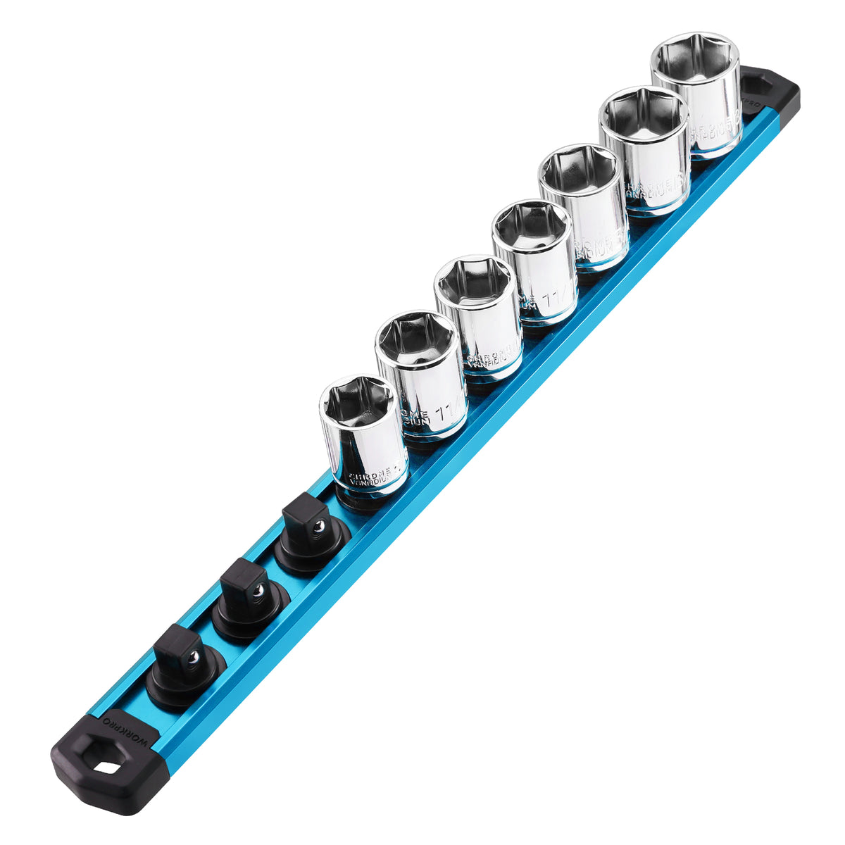 WORKPRO Magnetic Socket Organizer 38 inch drive rail with innovation quality high-quality durable secure clips
