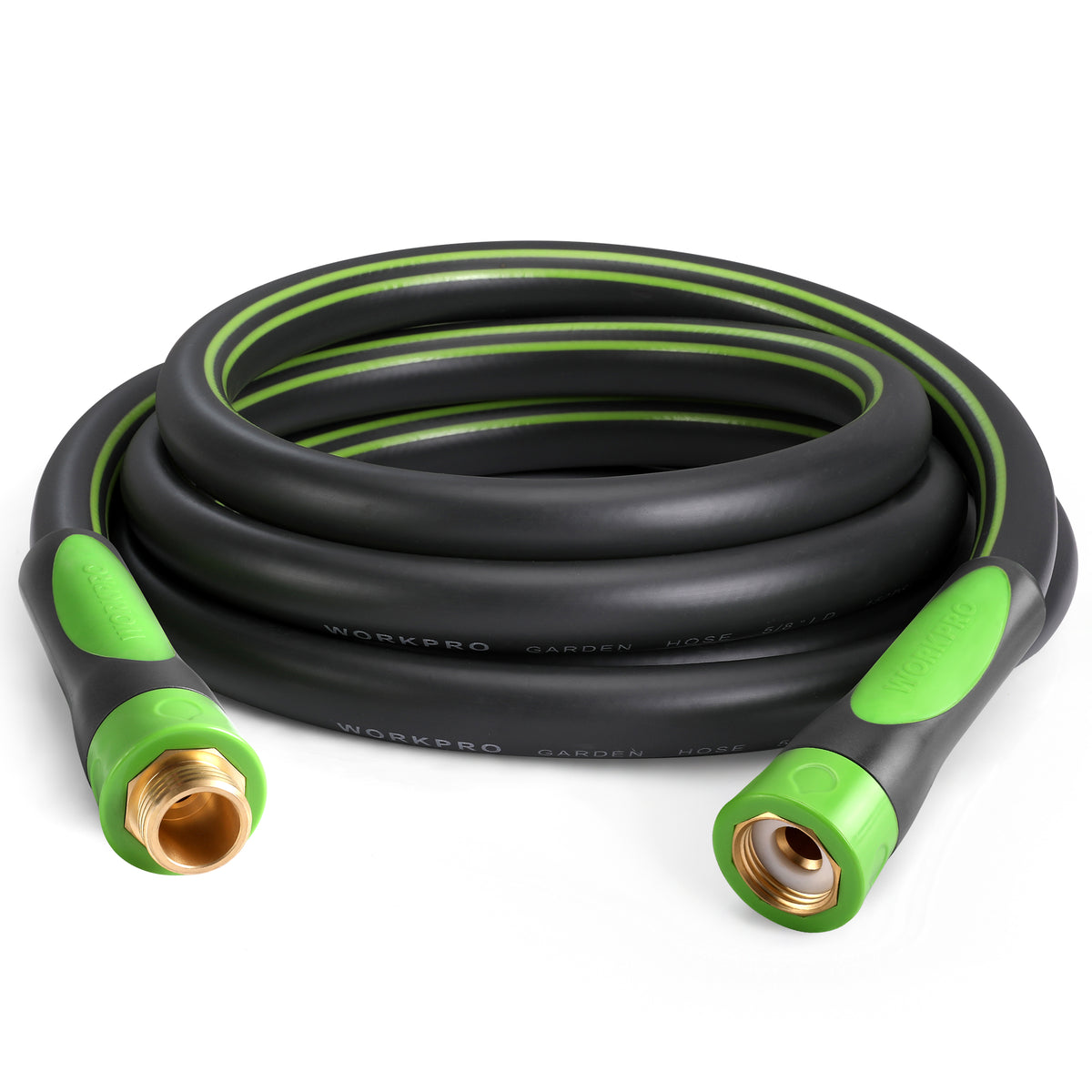 WORKPRO Garden Hose 58 inch x 10 ft with brass fittings, innovation quality, durable and convenient design