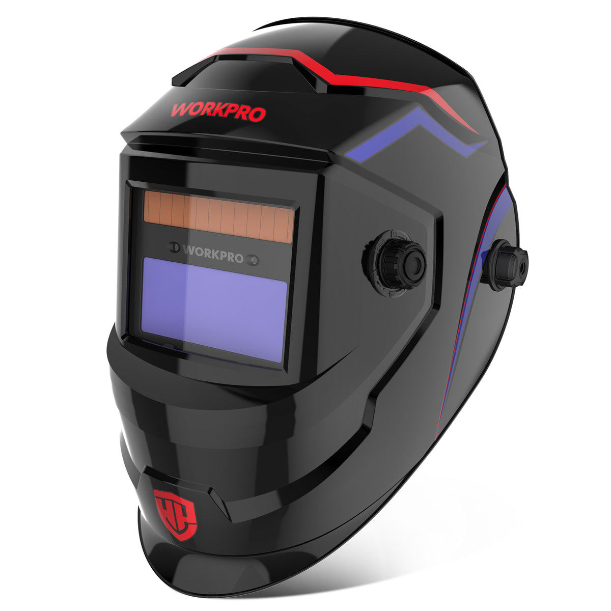 WORKPRO Welding Helmet Shield True Color Auto Darkening 1112 welder mask in dark gray with innovation