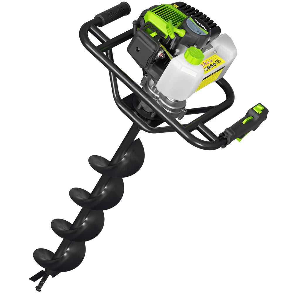 WORKPRO 62CC post hole digger gas powered earth auger drill with innovation, quality, and secure durability