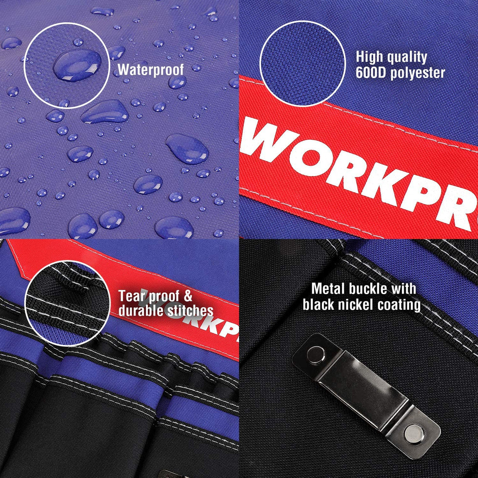 WORKPRO Bucket Tool Organizer with 51 Pockets (Tools Excluded ...